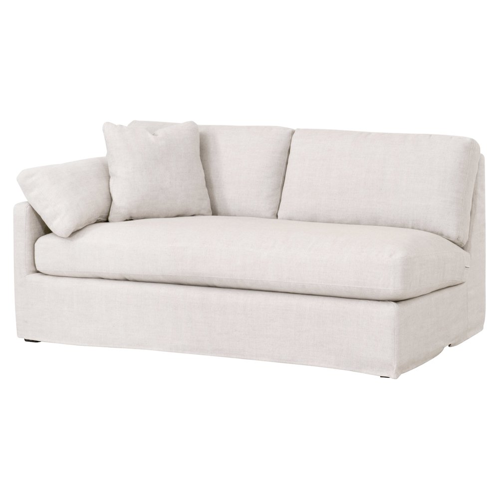 Transitional Lena Modular Slipcover 2-Seat Left Slope Arm Sofa