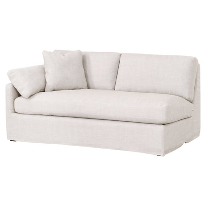 Transitional Lena Modular Slipcover 2-Seat Left Slope Arm Sofa