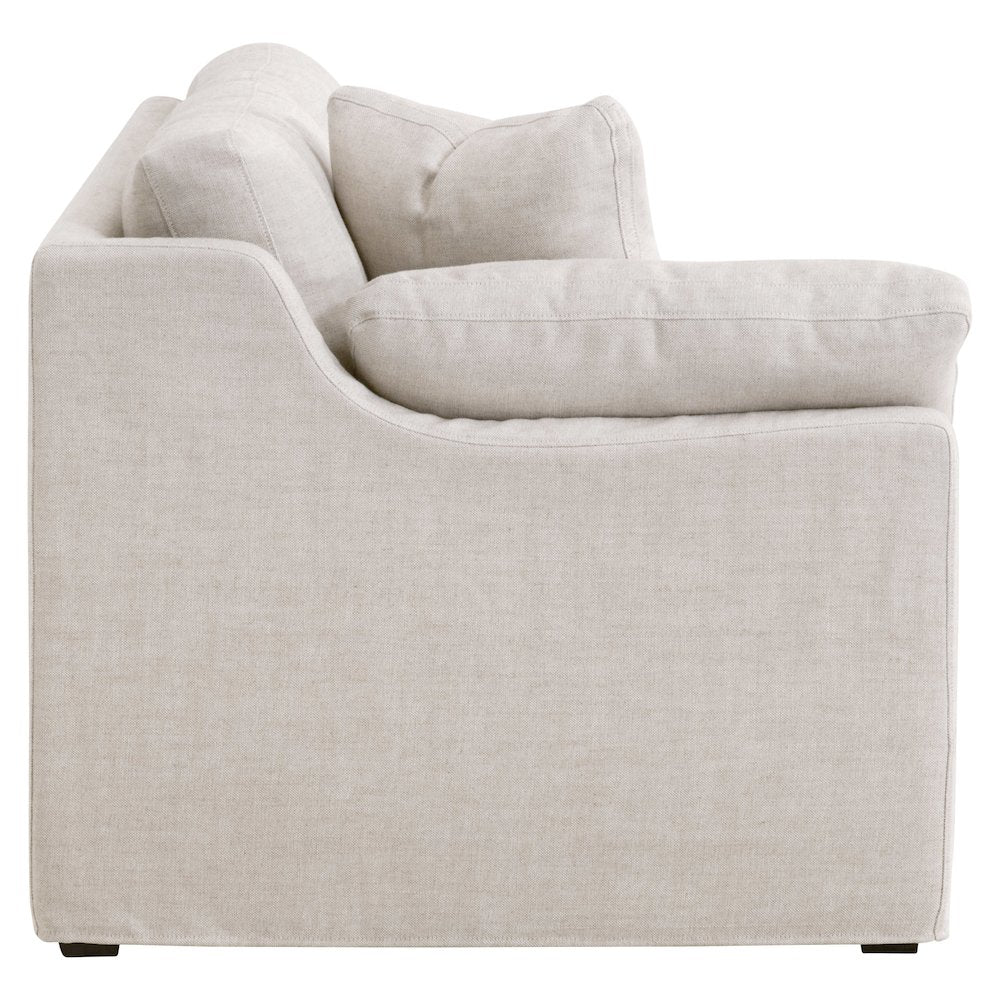 Transitional Lena Modular Slipcover 2-Seat Left Slope Arm Sofa