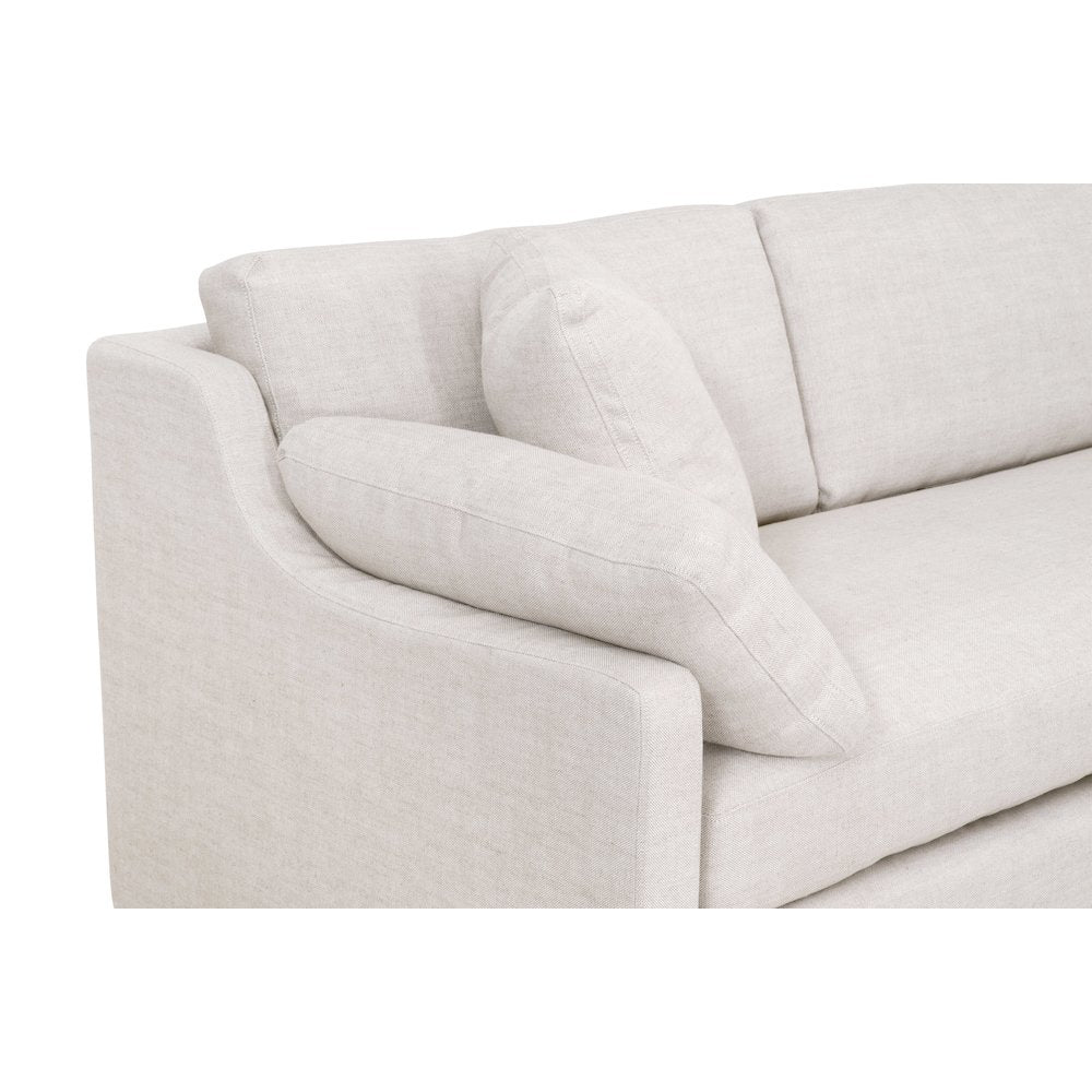 Transitional Lena Modular Slipcover 2-Seat Left Slope Arm Sofa