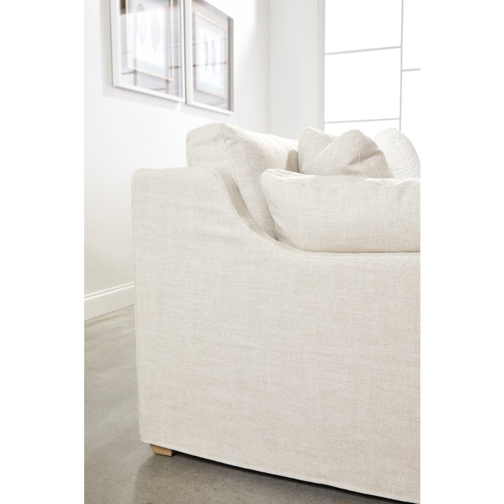 Transitional Lena Modular Slipcover 2-Seat Left Slope Arm Sofa