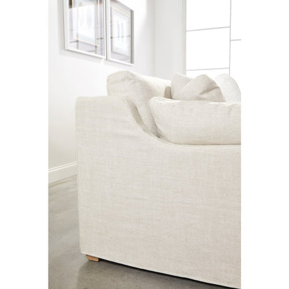 Transitional Lena Modular Slipcover 2-Seat Left Slope Arm Sofa
