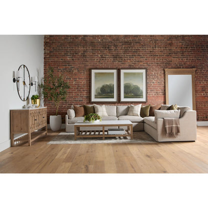 Transitional Lena Modular Slipcover 2-Seat Left Slope Arm Sofa