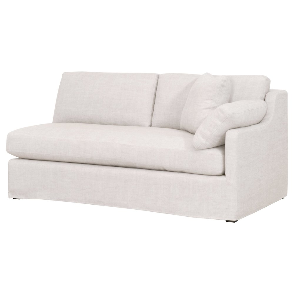 Transitional Lena Modular Slipcover 2-Seat Right Slope Arm Sofa