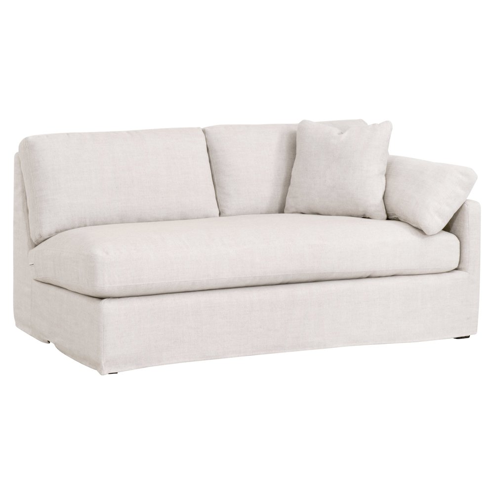Transitional Lena Modular Slipcover 2-Seat Right Slope Arm Sofa