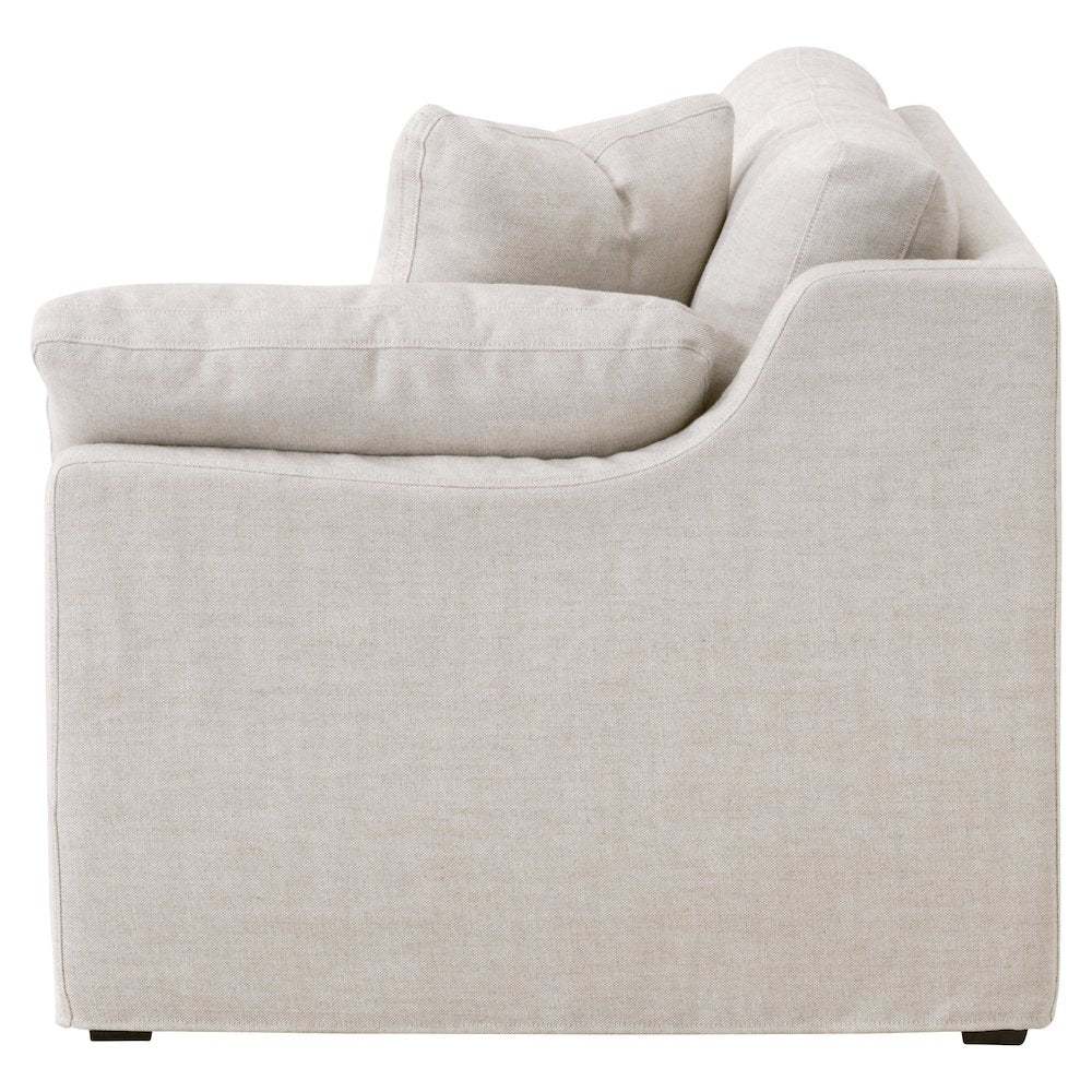 Transitional Lena Modular Slipcover 2-Seat Right Slope Arm Sofa