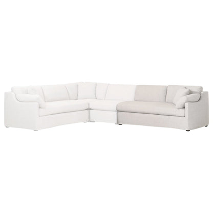 Transitional Lena Modular Slipcover 2-Seat Right Slope Arm Sofa