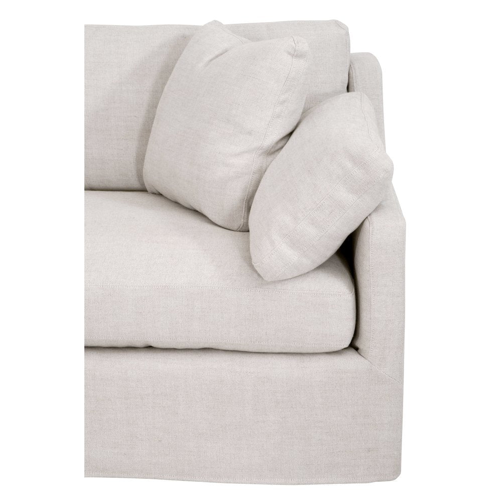 Transitional Lena Modular Slipcover 2-Seat Right Slope Arm Sofa