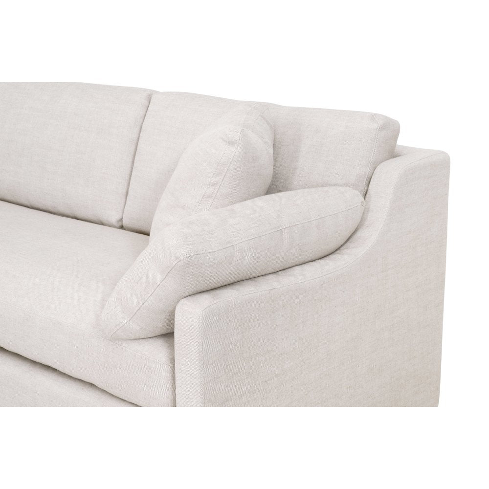 Transitional Lena Modular Slipcover 2-Seat Right Slope Arm Sofa