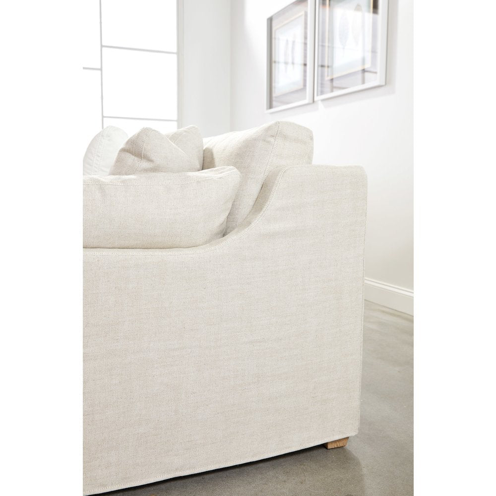 Transitional Lena Modular Slipcover 2-Seat Right Slope Arm Sofa
