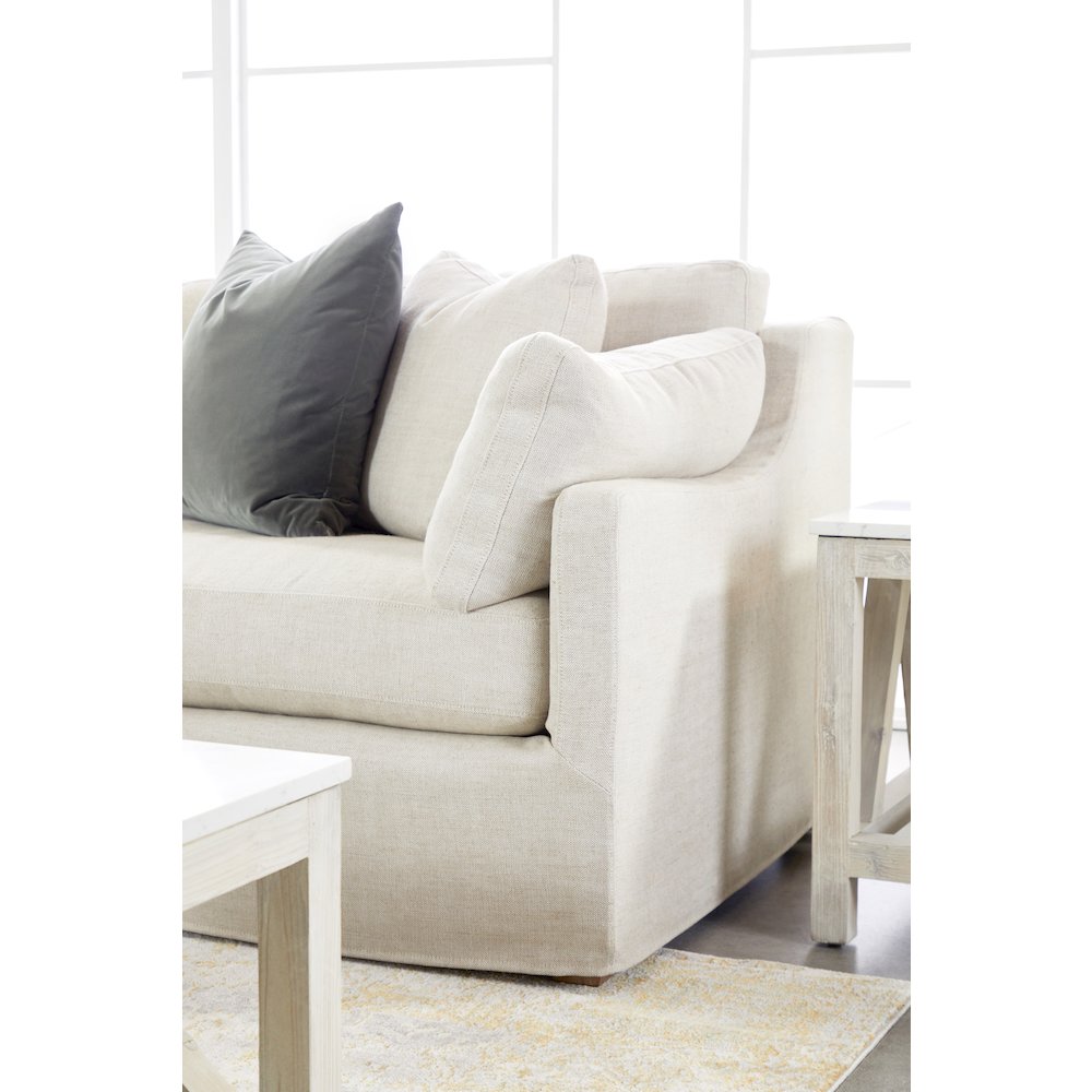 Transitional Lena Modular Slipcover 2-Seat Right Slope Arm Sofa