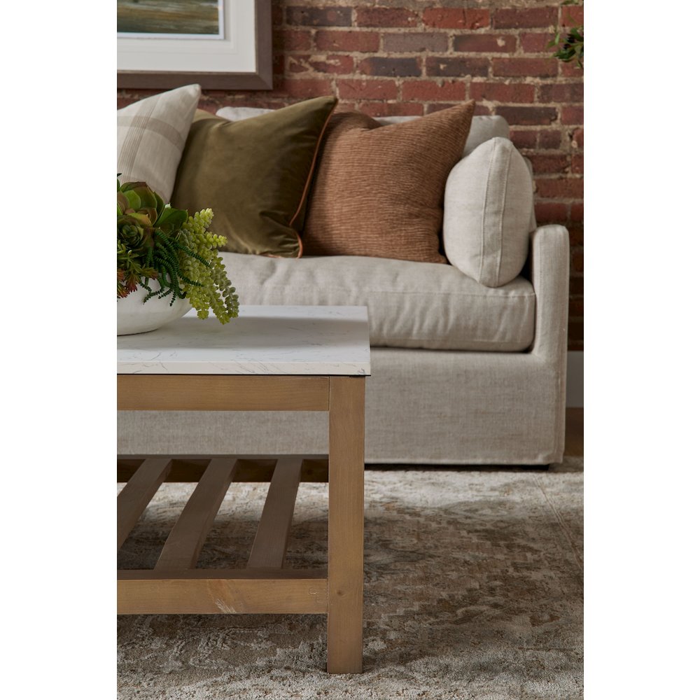 Transitional Lena Modular Slipcover 2-Seat Right Slope Arm Sofa