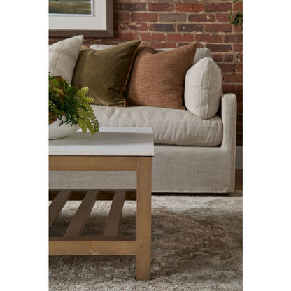 Transitional Lena Modular Slipcover 2-Seat Right Slope Arm Sofa