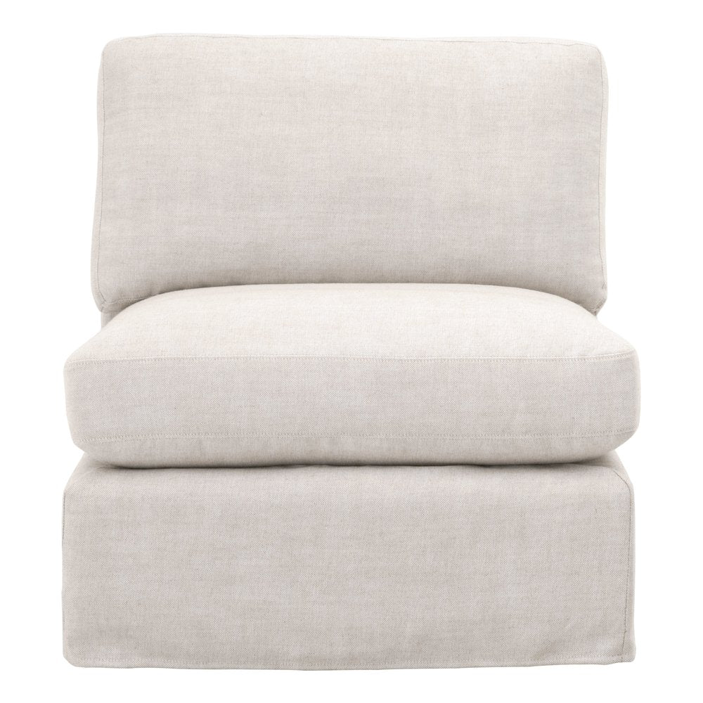 Transitional Lena Modular Slipcover 1-Seat Armless Chair