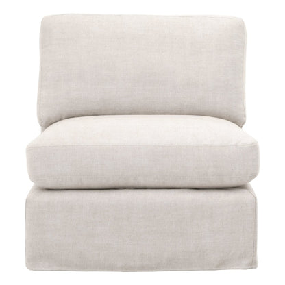 Transitional Lena Modular Slipcover 1-Seat Armless Chair