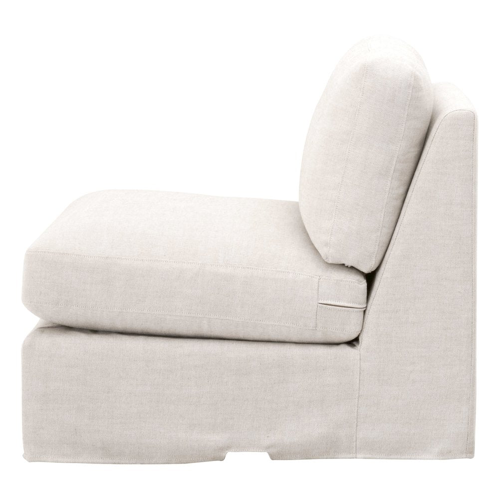Transitional Lena Modular Slipcover 1-Seat Armless Chair