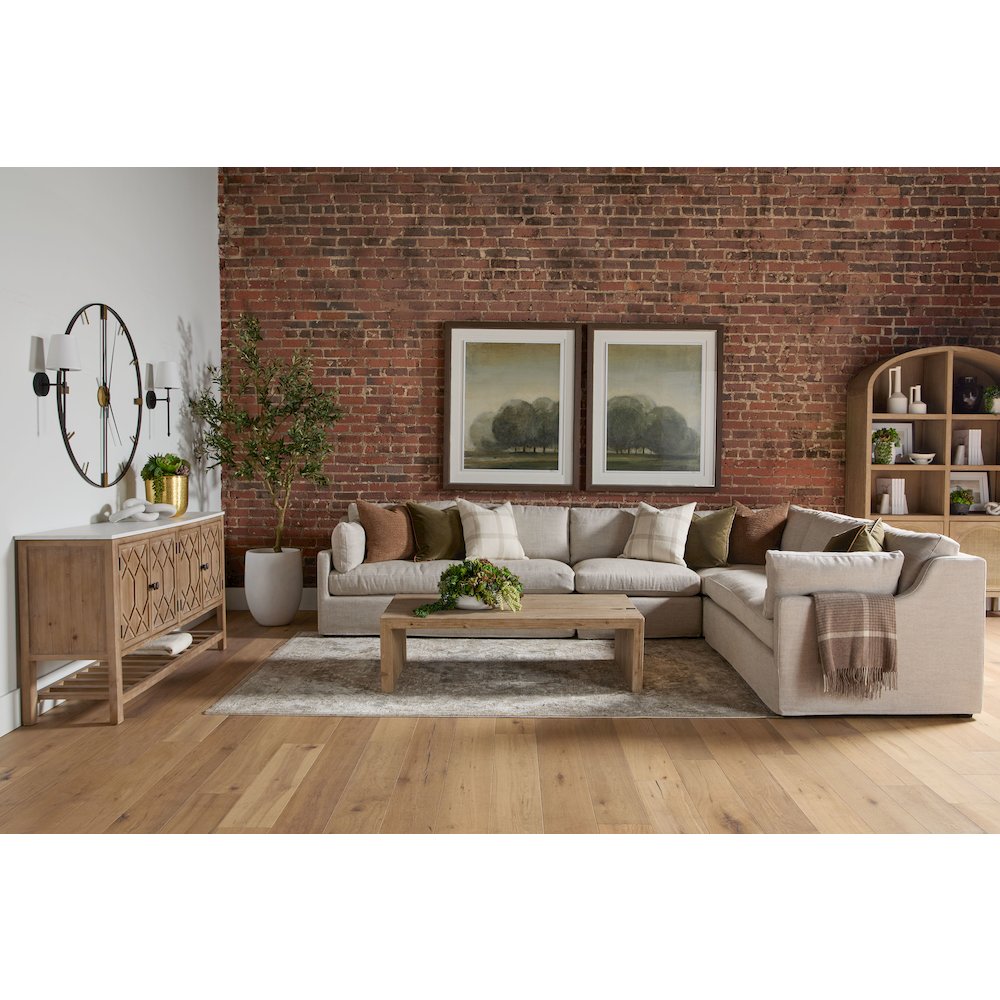 Transitional Lena Modular Slipcover 1-Seat Armless Chair