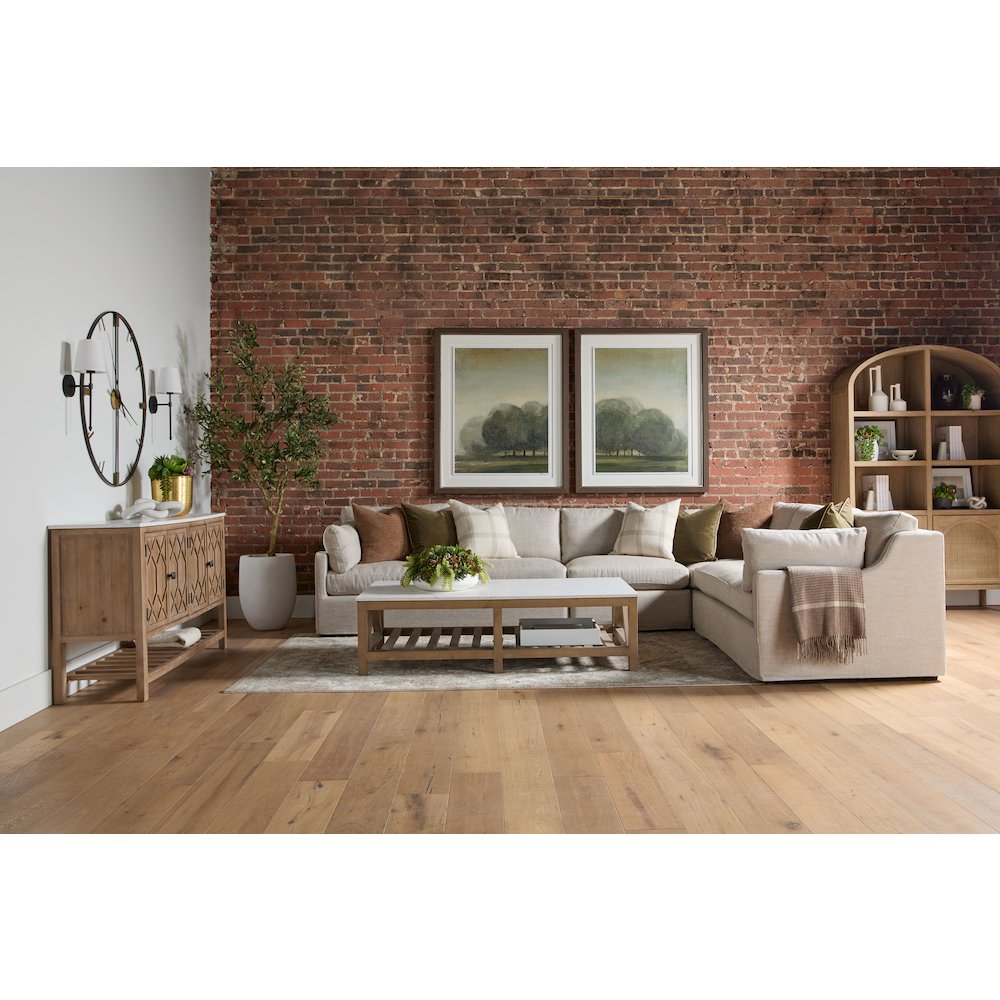 Transitional Lena Modular Slipcover 1-Seat Armless Chair
