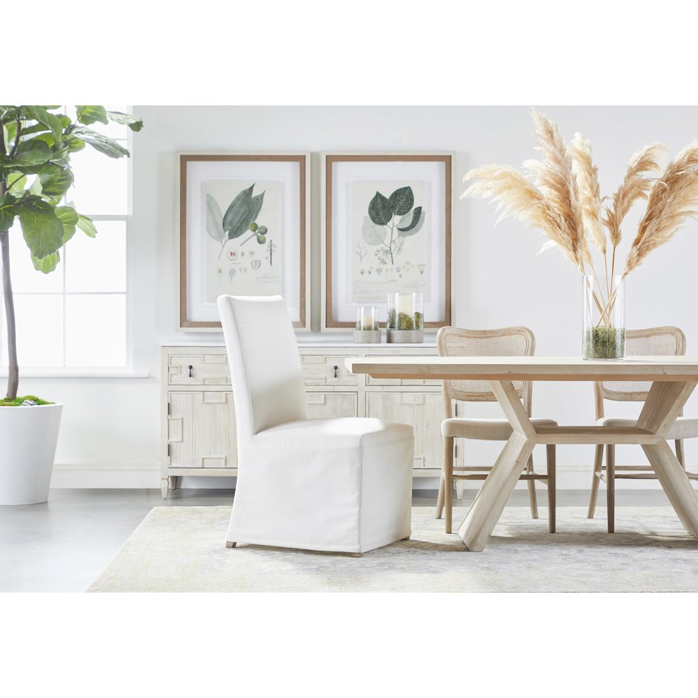 Transitional Levi Slipcover Dining Chair, Set of 2