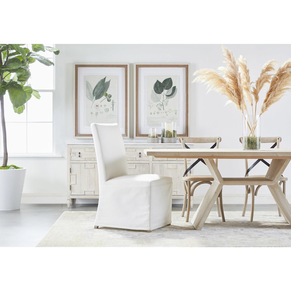 Transitional Levi Slipcover Dining Chair, Set of 2