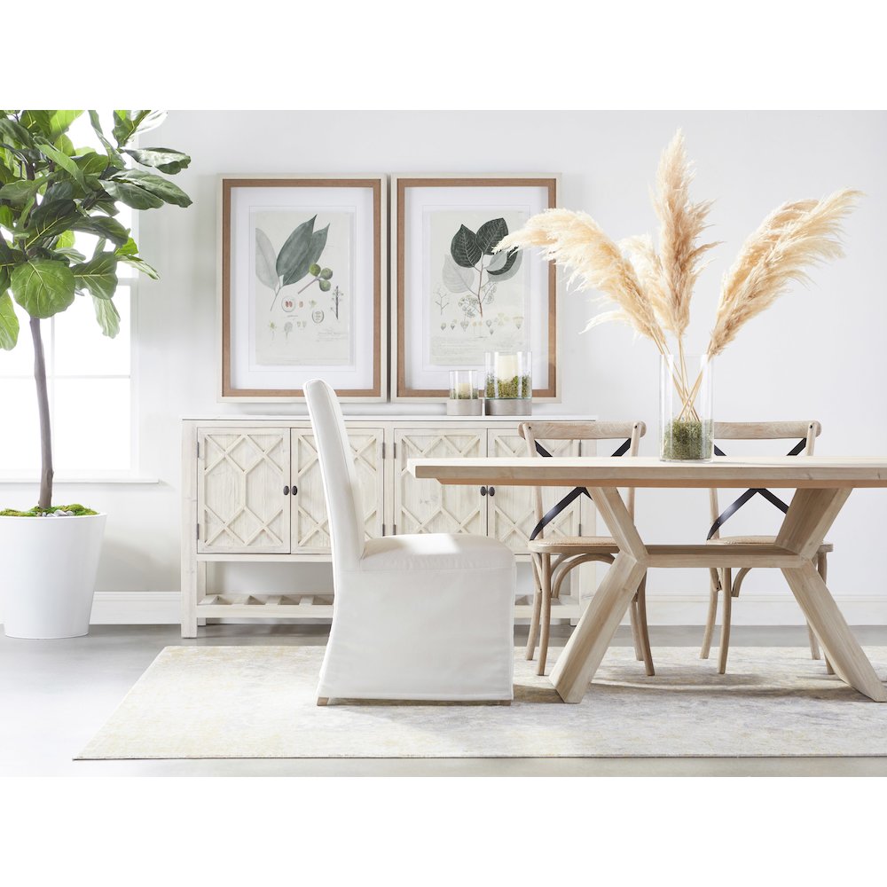 Transitional Levi Slipcover Dining Chair, Set of 2