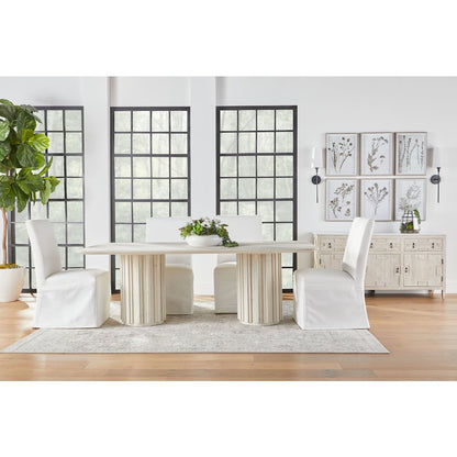 Transitional Levi Slipcover Dining Chair, Set of 2