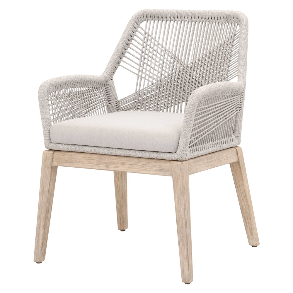 Woven Transitional Loom Arm Chair, Set of 2