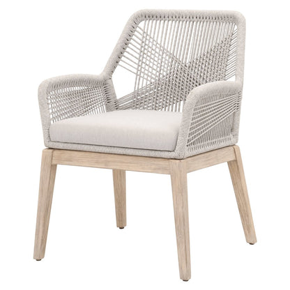 Woven Transitional Loom Arm Chair, Set of 2