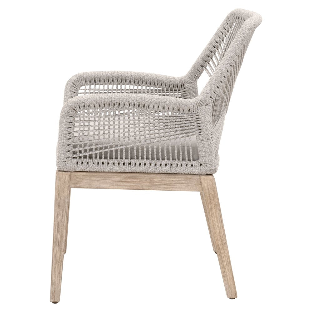 Woven Transitional Loom Arm Chair, Set of 2