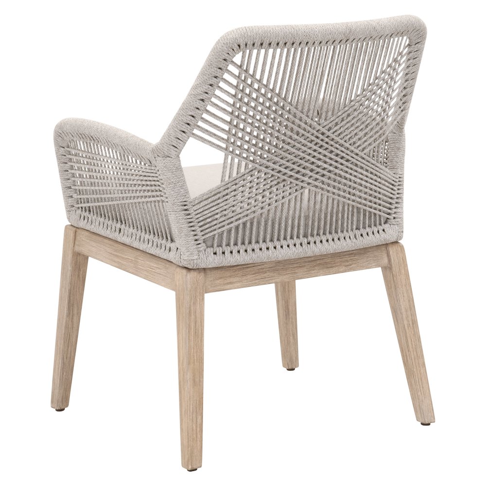 Woven Transitional Loom Arm Chair, Set of 2