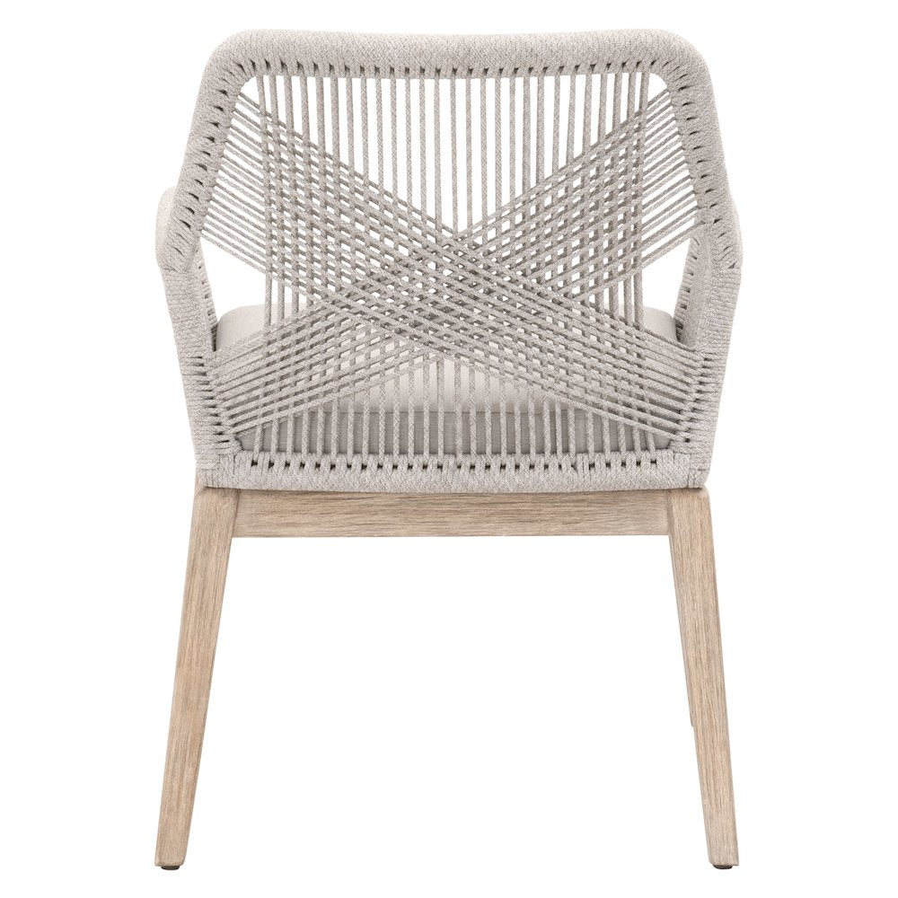 Woven Transitional Loom Arm Chair, Set of 2