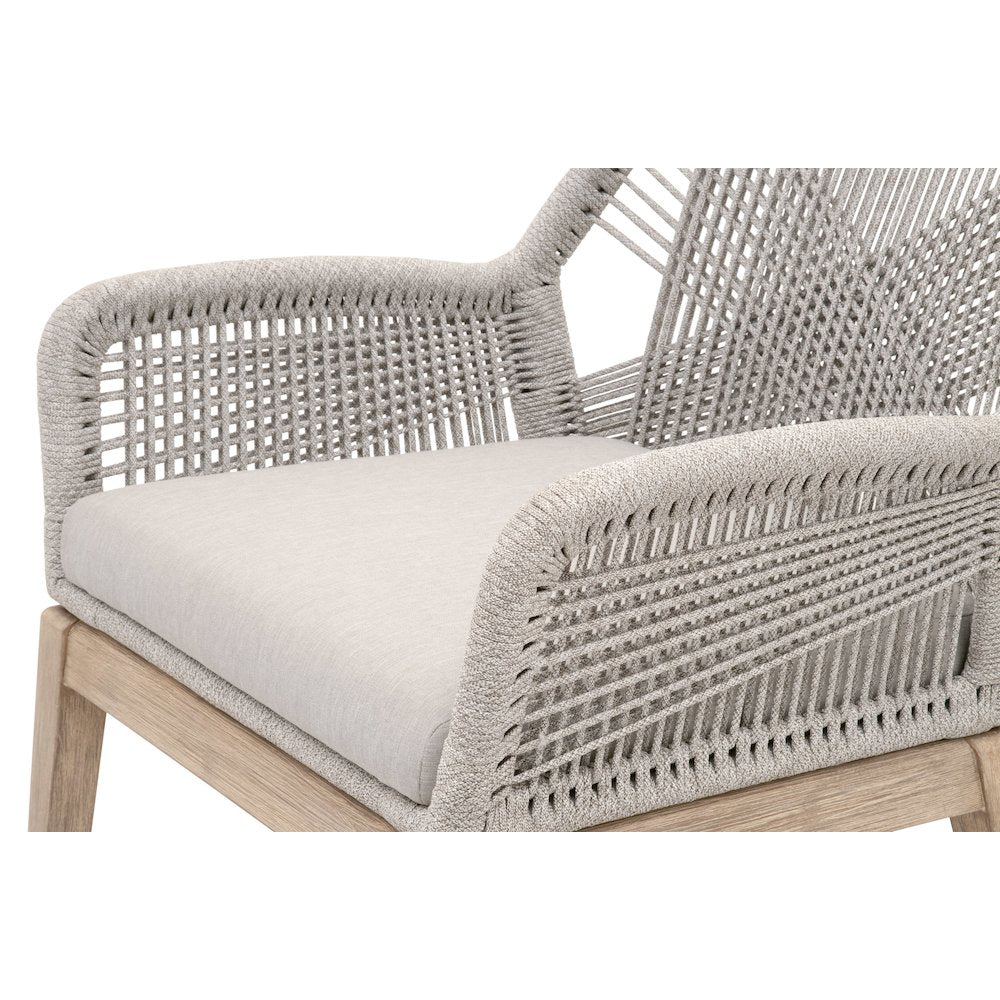 Woven Transitional Loom Arm Chair, Set of 2