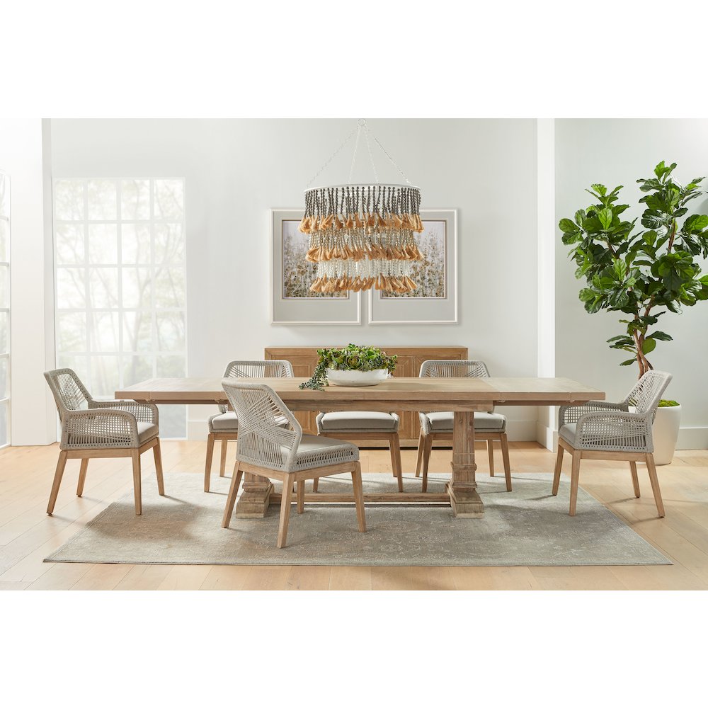 Woven Transitional Loom Arm Chair, Set of 2