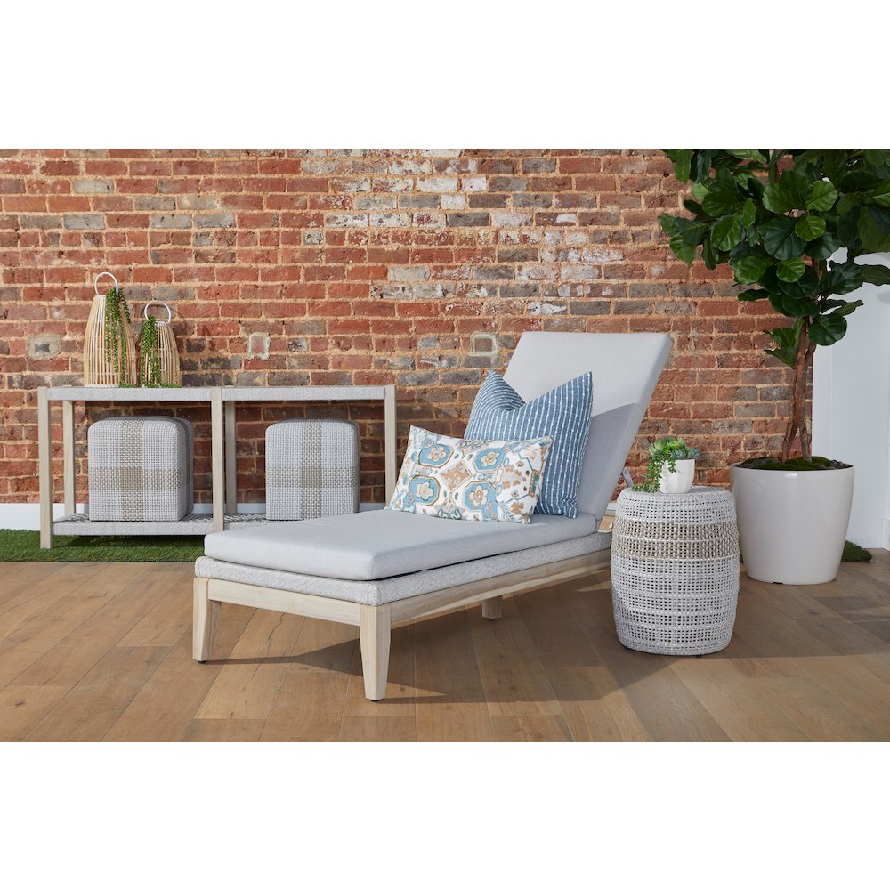 Transitional Loom Outdoor Chaise Lounge