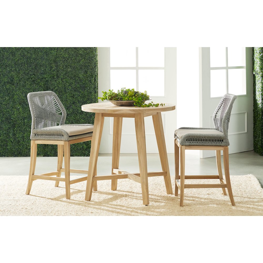 Woven - Outdoor  Transitional Loom Outdoor Counter Stool
