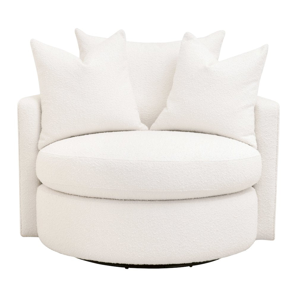 Stitch & Hand - Upholstery Transitional Lourne Petite Swivel Sofa Chair