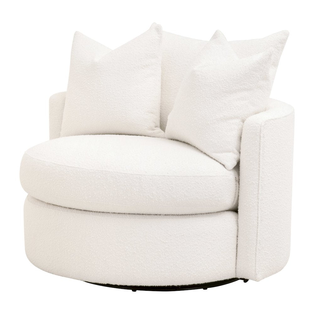 Stitch & Hand - Upholstery Transitional Lourne Petite Swivel Sofa Chair