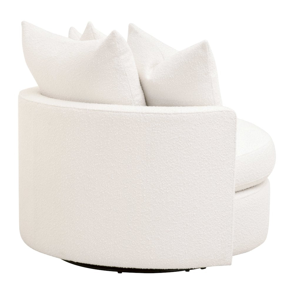 Stitch & Hand - Upholstery Transitional Lourne Petite Swivel Sofa Chair