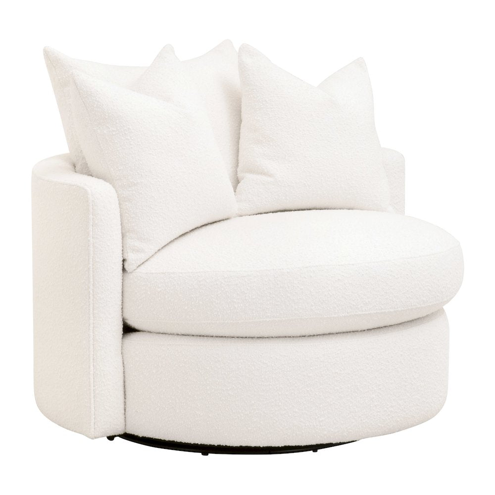 Stitch & Hand - Upholstery Transitional Lourne Petite Swivel Sofa Chair