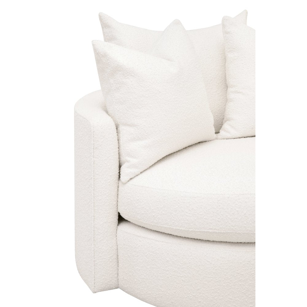 Stitch & Hand - Upholstery Transitional Lourne Petite Swivel Sofa Chair