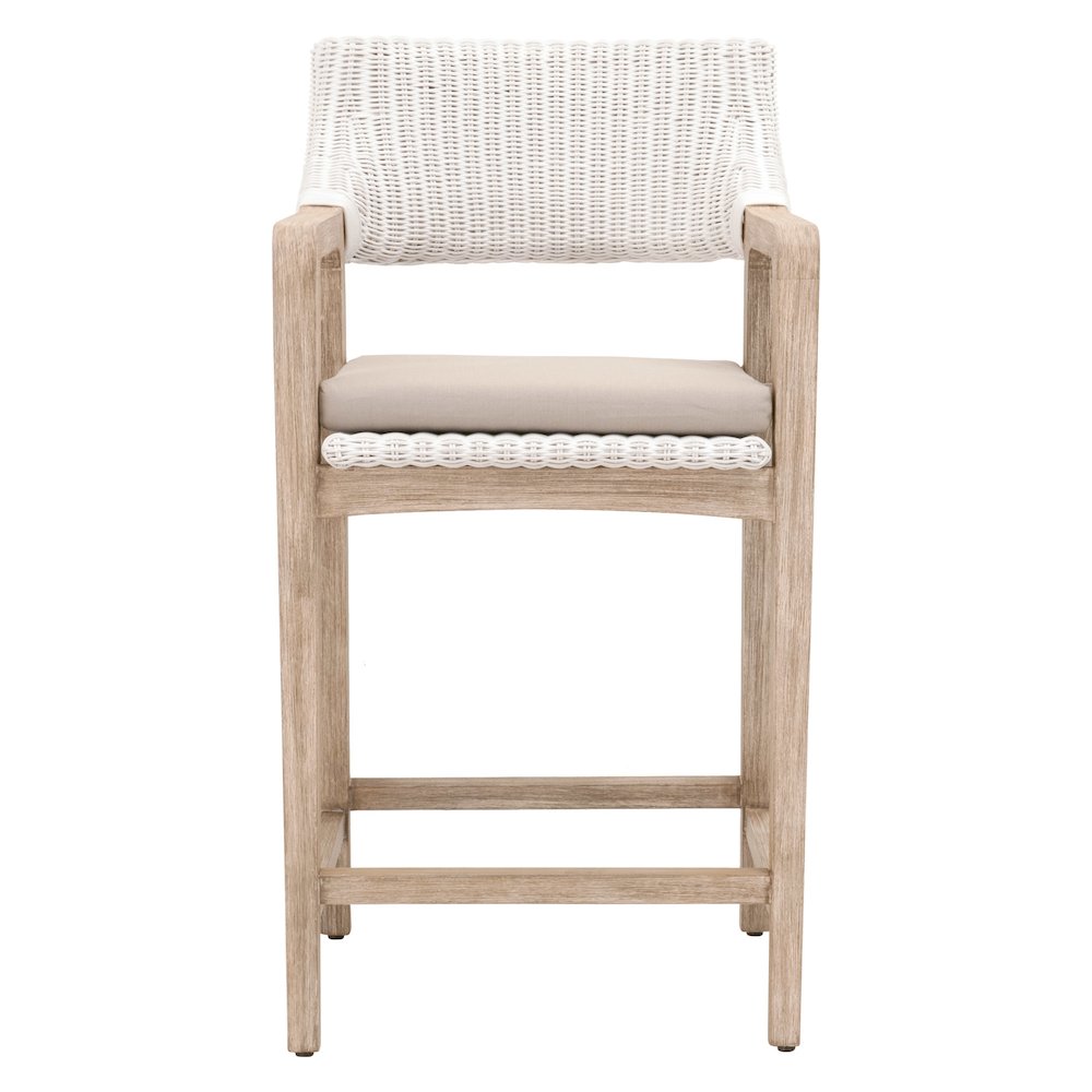 Woven Transitional Lucia Counter Stool