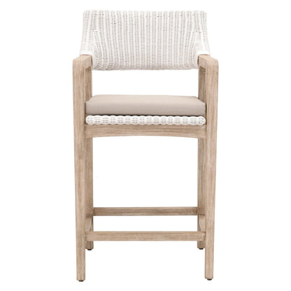 Woven Transitional Lucia Counter Stool