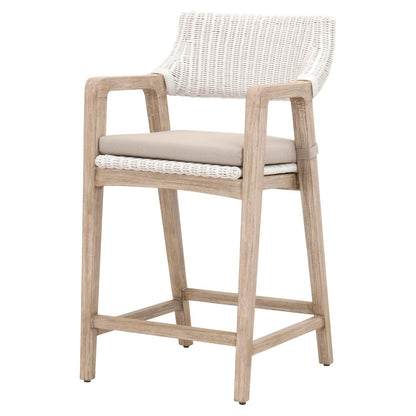 Woven Transitional Lucia Counter Stool
