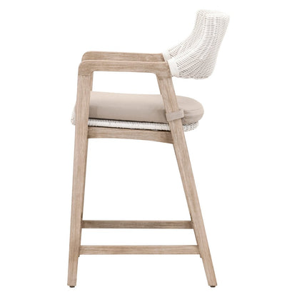 Woven Transitional Lucia Counter Stool