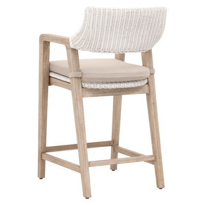 Woven Transitional Lucia Counter Stool