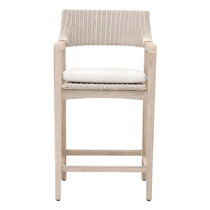 Woven - Outdoor  Transitional Lucia Outdoor Counter Stool