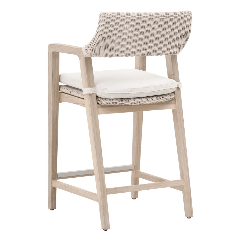 Woven - Outdoor  Transitional Lucia Outdoor Counter Stool