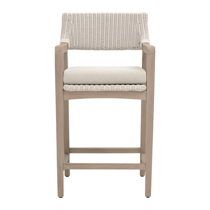 Woven - Outdoor  Transitional Lucia Outdoor Counter Stool