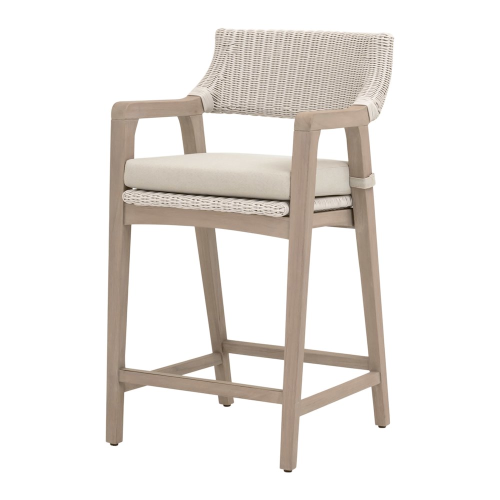Woven - Outdoor  Transitional Lucia Outdoor Counter Stool