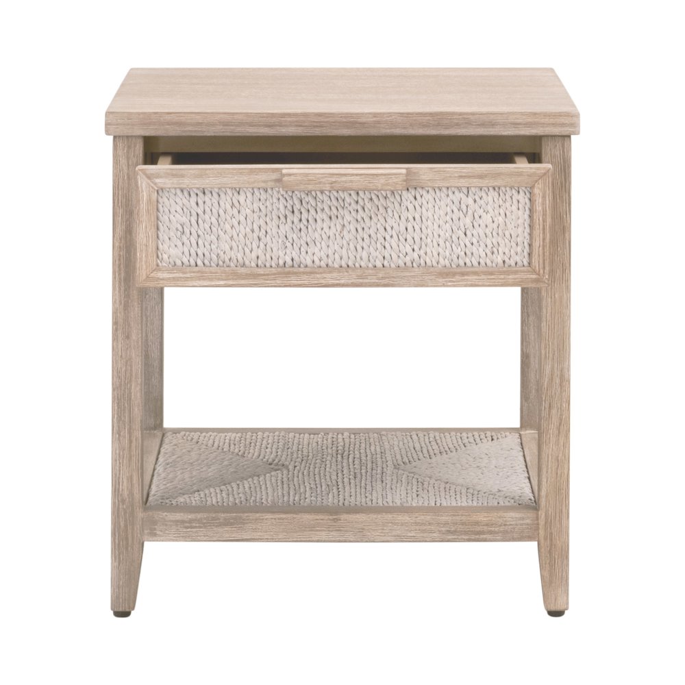 Woven Transitional Malay 1-Drawer Nightstand